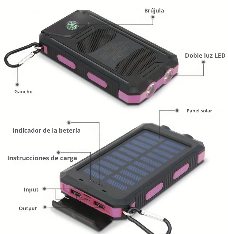 Cargador&Linterna Solar Portátil