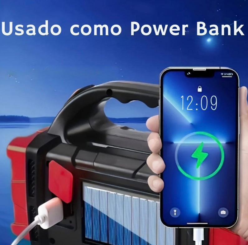 Linterna&Cargador Solar Portátil
